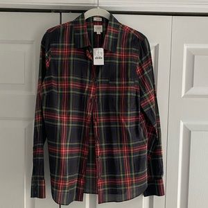 J.Crew Factory Blackwitch plaid button down